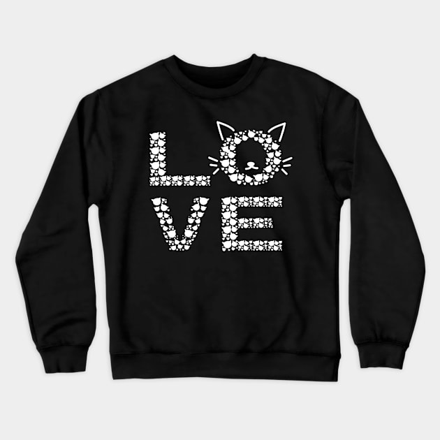 LOVE CAT Crewneck Sweatshirt by MoreThanThat